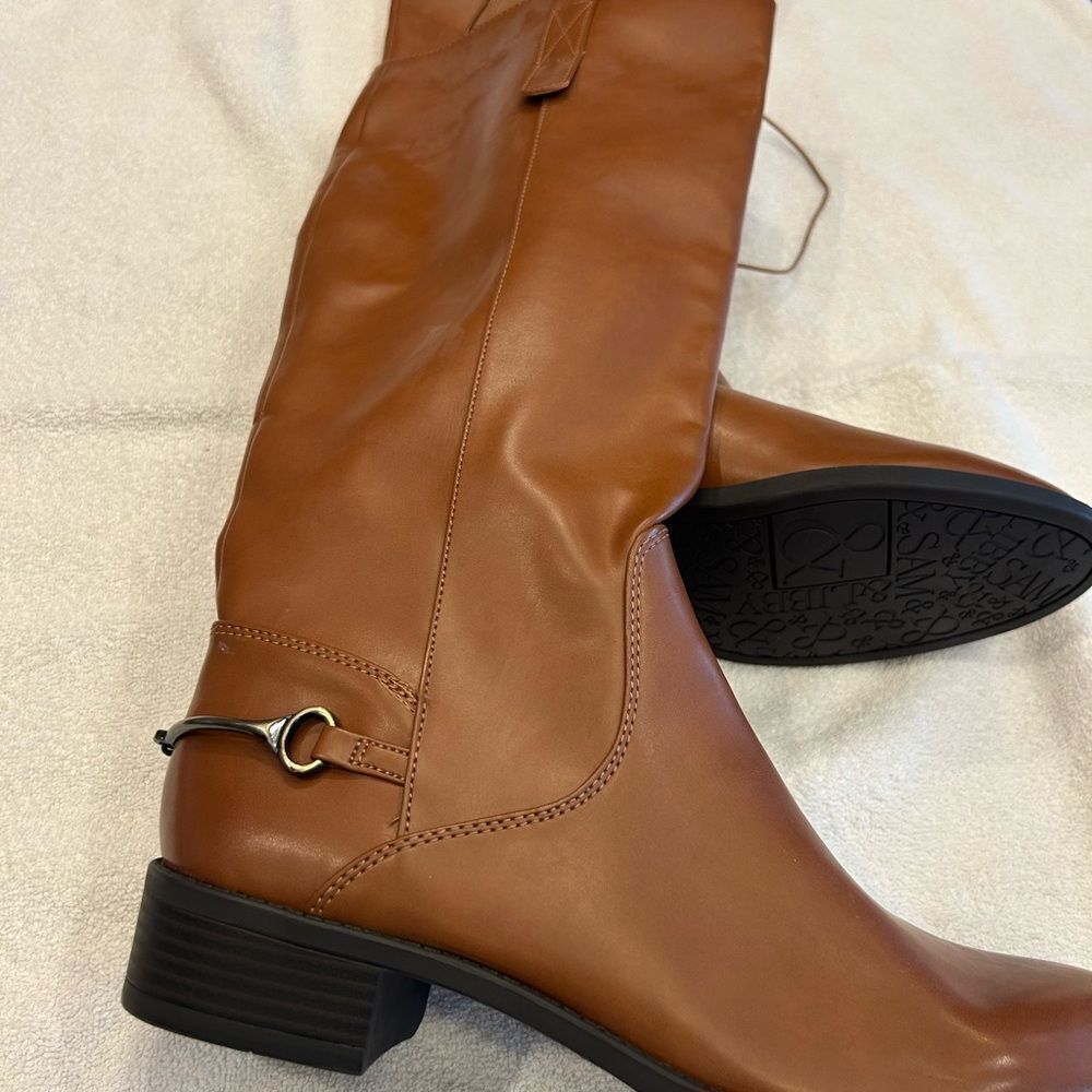 Sam & Libby Tan Heeled Boots